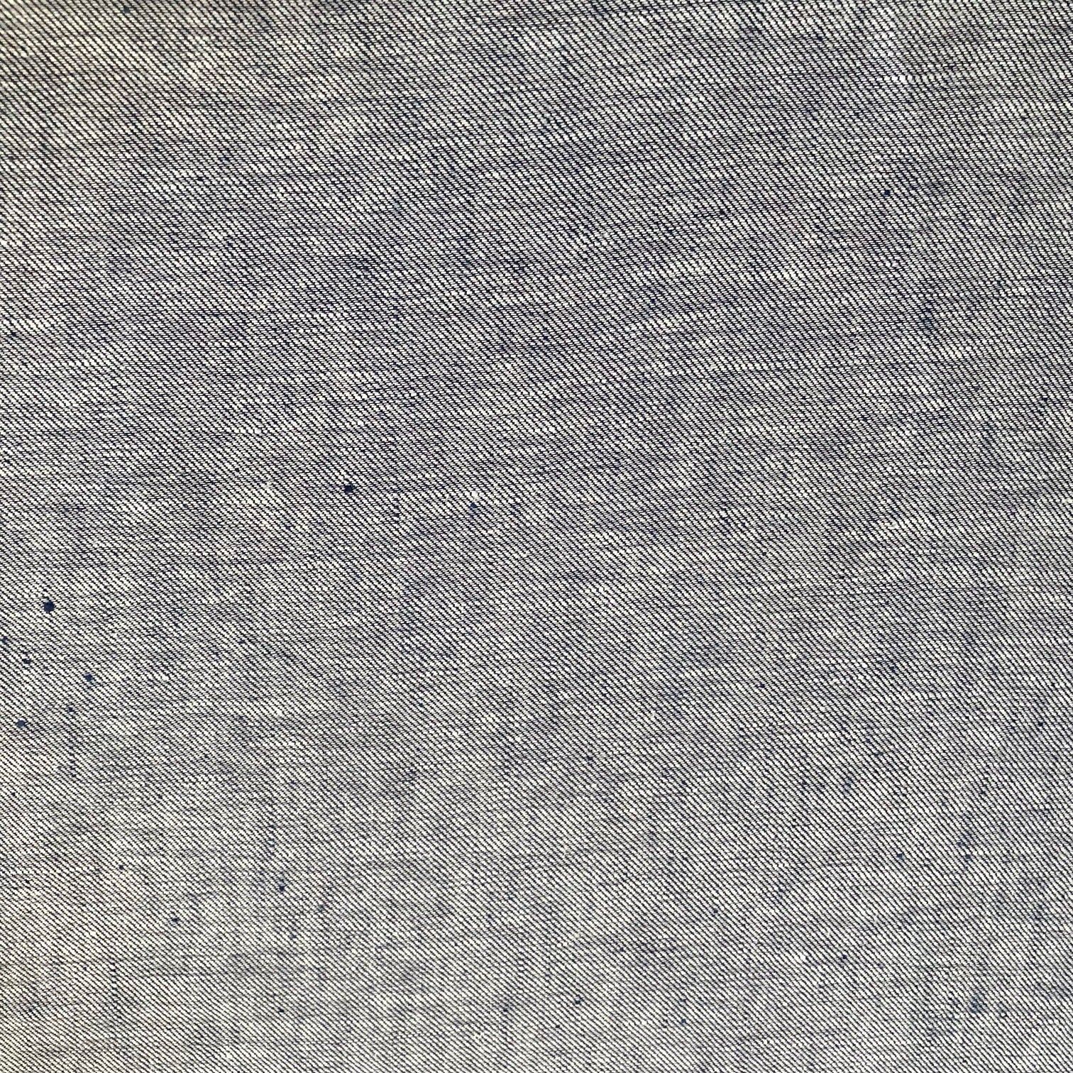 100% Linen Indigo Dyed Denim Twill Fabric Col 13 200gm2 142cm wide