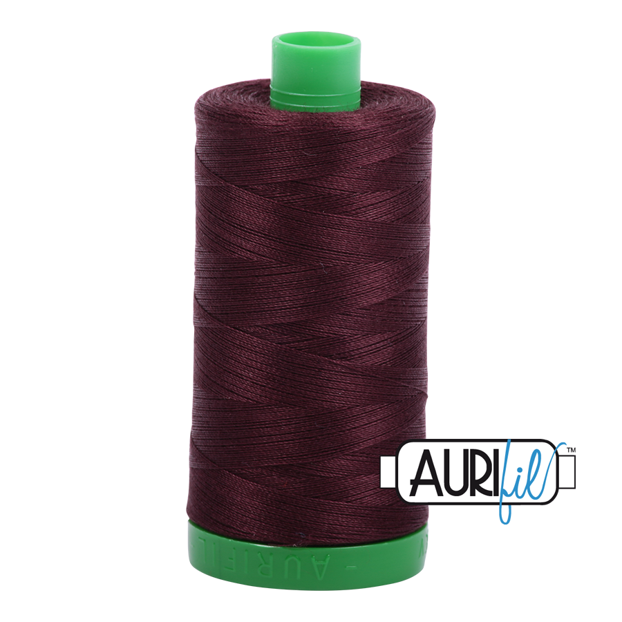 Aurifil Cotton Mako 2468 Dark Wine  Ne 40 1000m