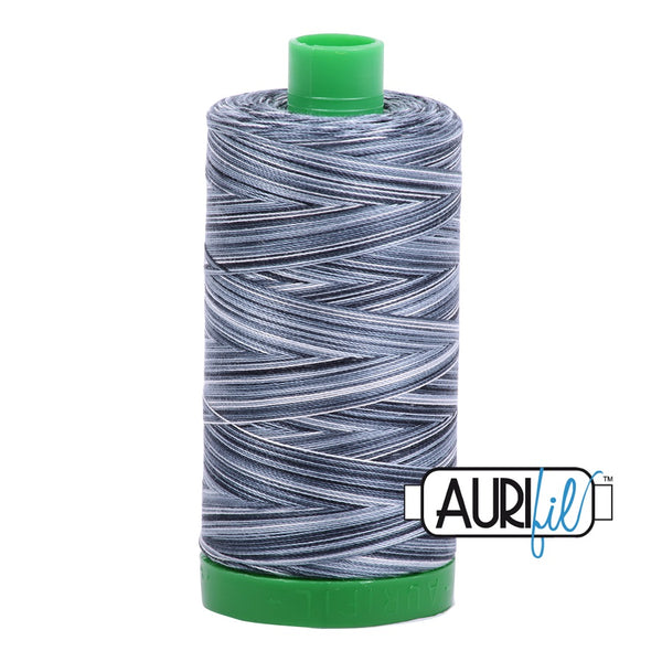 Aurifil Cotton Mako 4665 Graphite Variegated Thread Ne 40 1000m