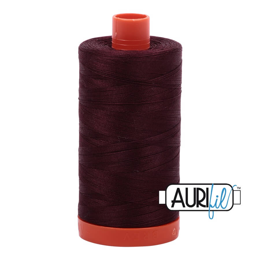 Aurifil Cotton Mako 2468 Dark Wine