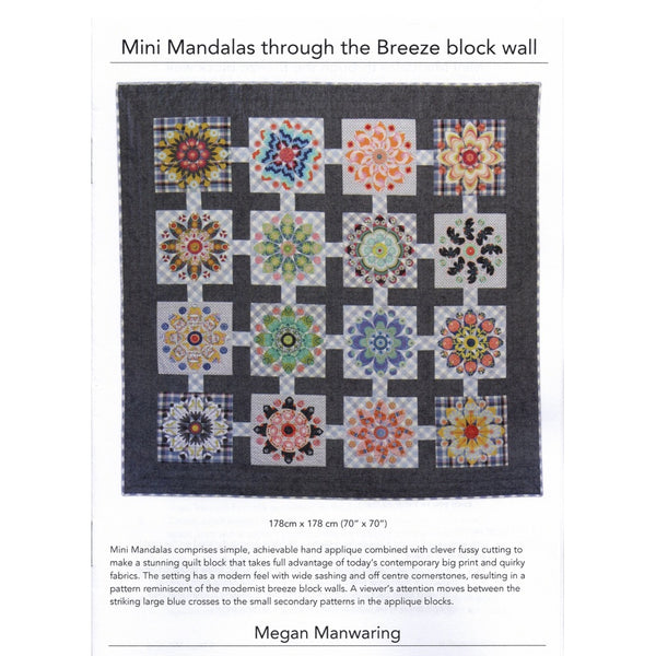 Megan Manwaring - Mini Mandalas Through the breeze block wall Quilt Pattern