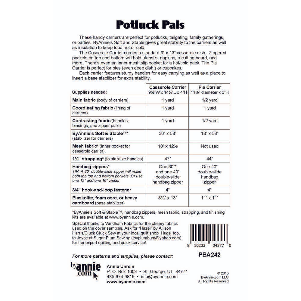 ByAnnie: Potluck Pals Sewing Pattern