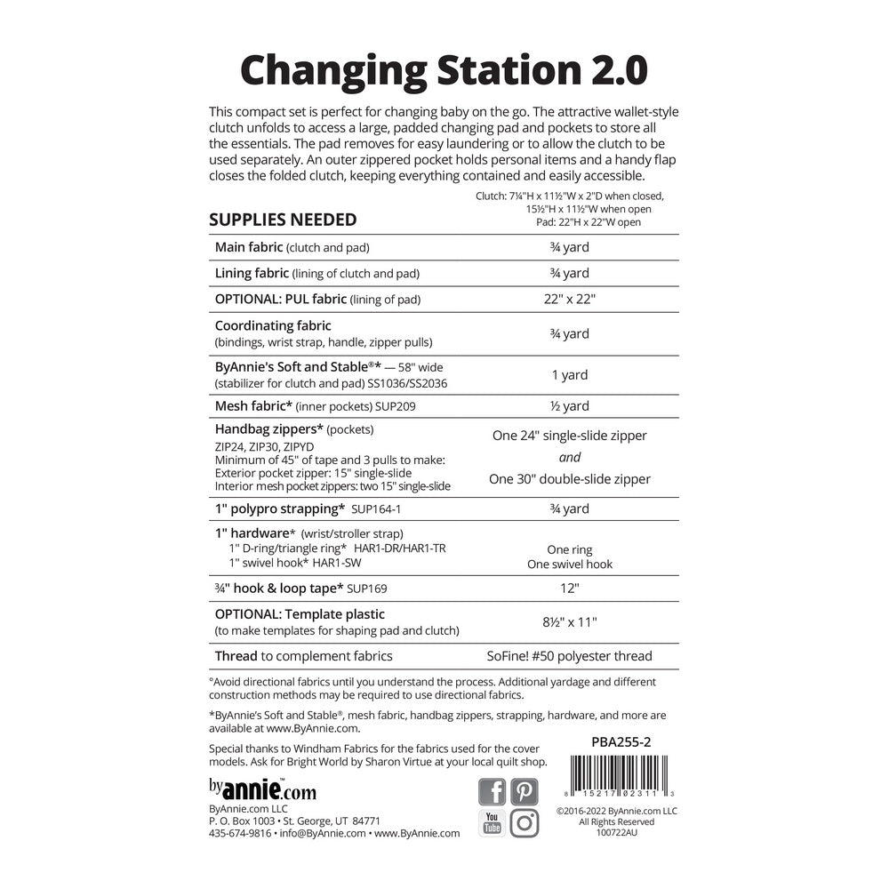 ByAnnie: Changing Station Sewing Pattern