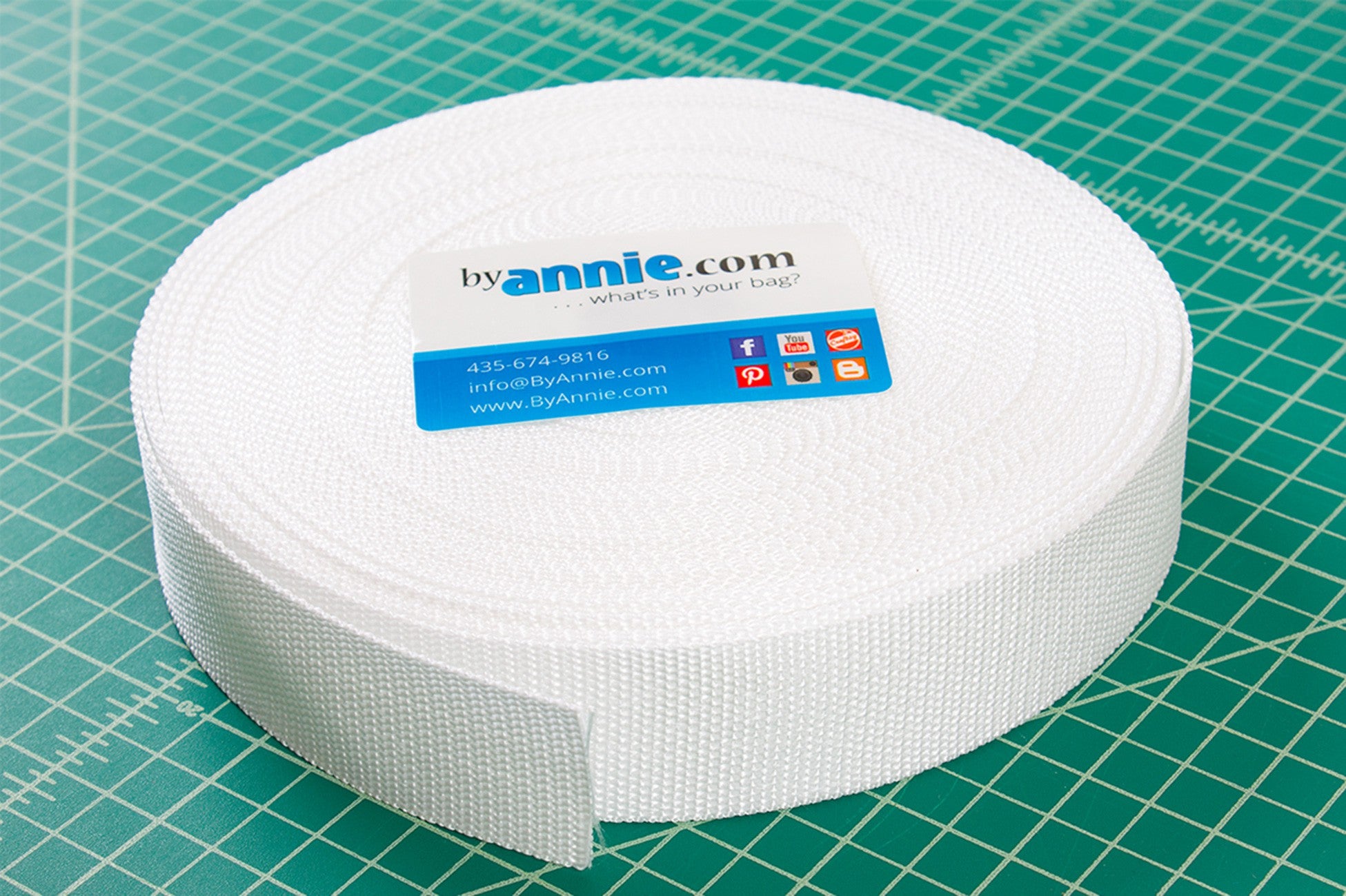 Strapping 1.5 inch White by the metre