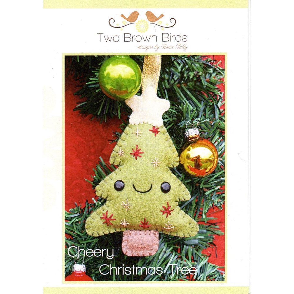 Two Brown Birds Felt Pattern: Cheery Christmas Tree