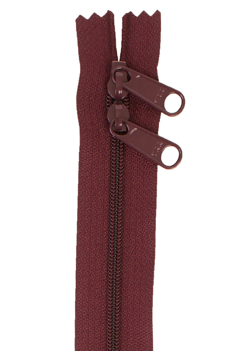 ByAnnie: Handbag Zipper 30in Double Sided Cranberry
