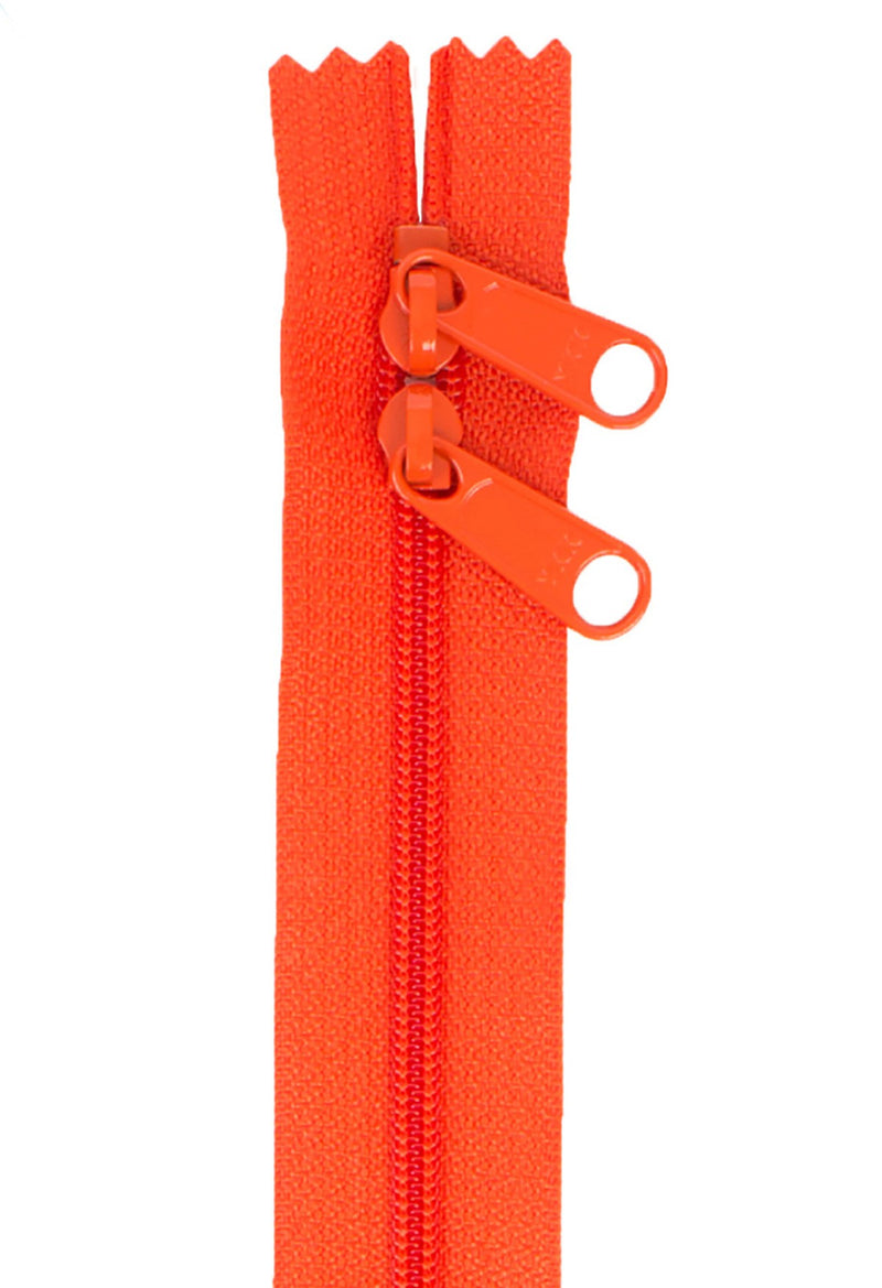 ByAnnie: Handbag Zipper 30in Double Sided Tangerine