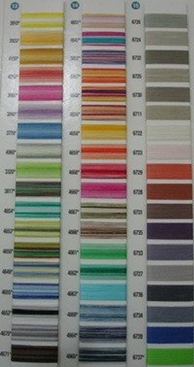 Aurifil Thread Colour Chart