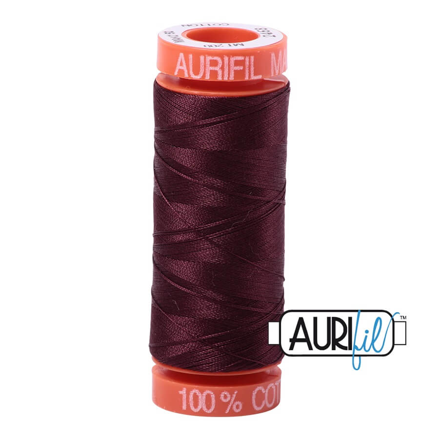 Aurifil Cotton Mako 2468 Dark Wine