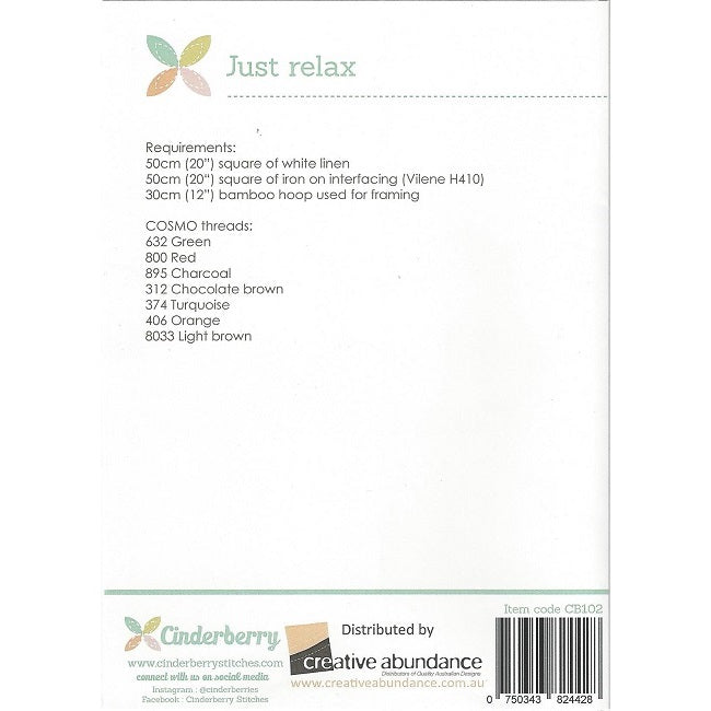 Red Fox Series - Just Relax Stitchery Pattern