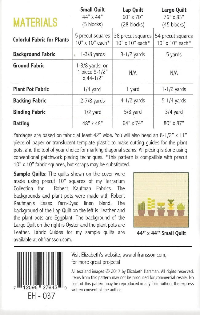 Elizabeth Hartman Pattern: Greenhouse