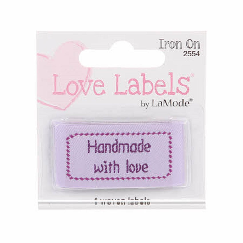 Label Handmade with Love - Purple