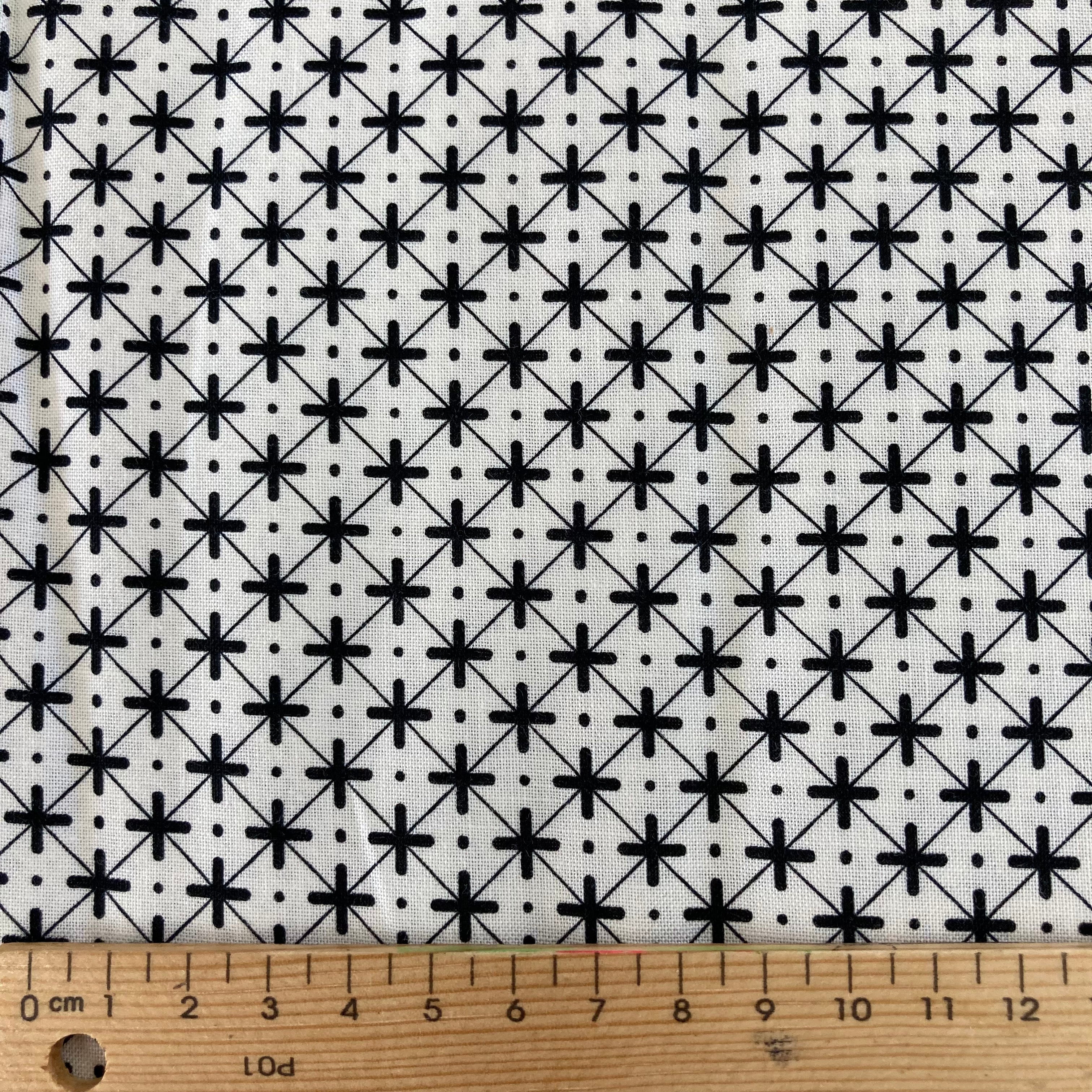 stoffabrics - Black Diamond Crosses - Tiled Up