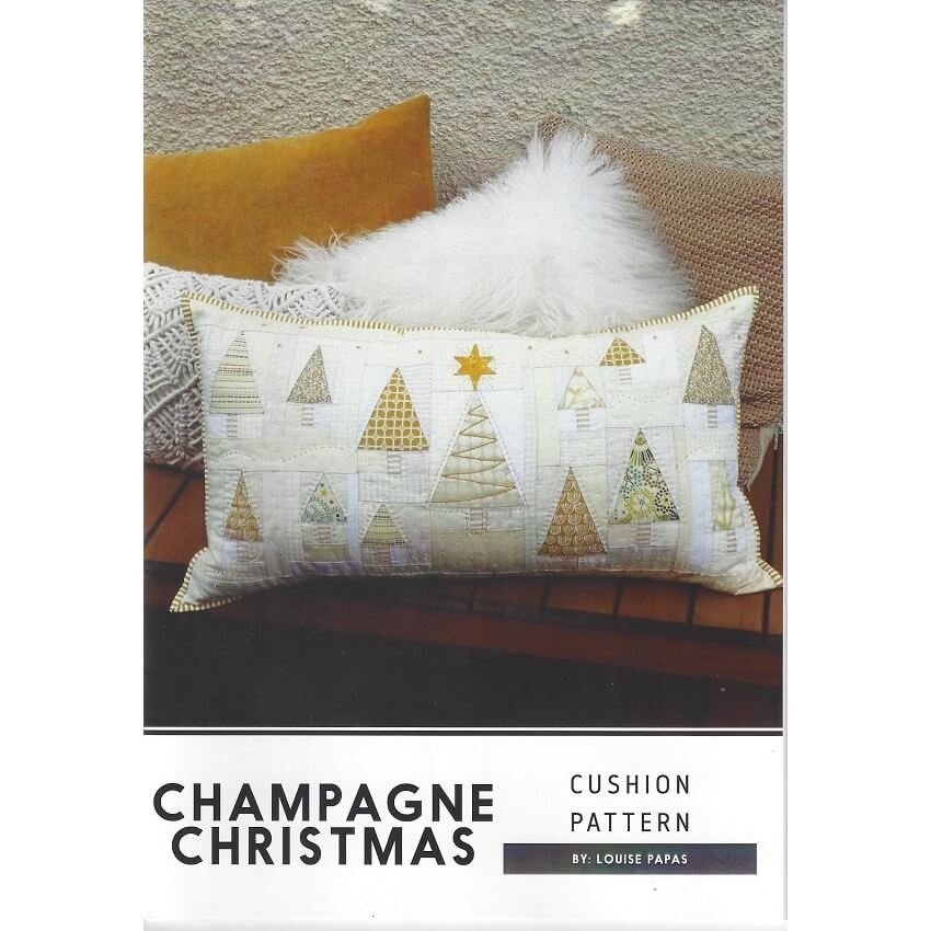 Louise Papas: Champagne Christmas Cushion Pattern
