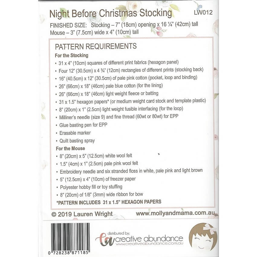 Molly and Mama: Night Before Christmas Stocking Pattern