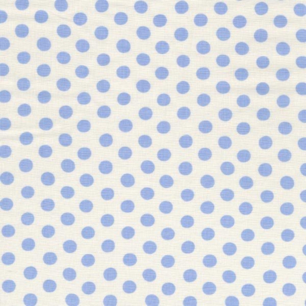 Kaffe Fassett: Spots, Sky Blue on a white background PWGP070-SKY