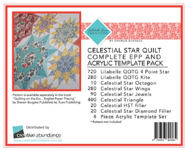 Lilabelle Lane Creations - Celestial Star Quilt - Complete EPP and Acrylic Template Pack
