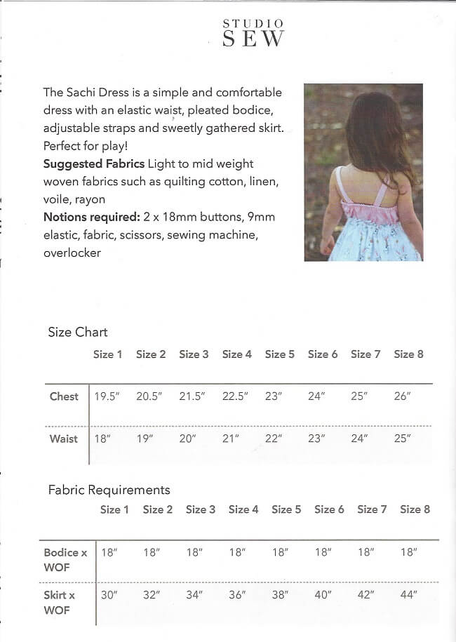 Sachi Dress Materials List