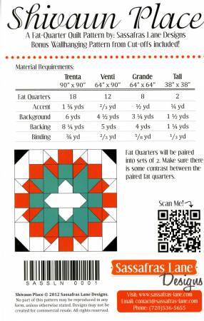 Shivaun Place Materials List