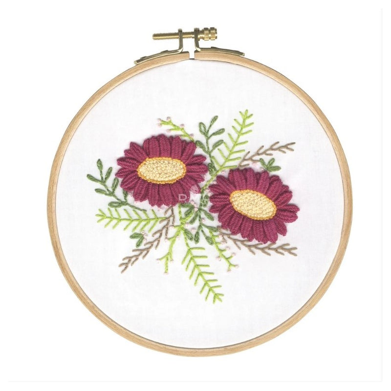 Wild Dahlias DMC Perle 5 Embroidery Kit TB155