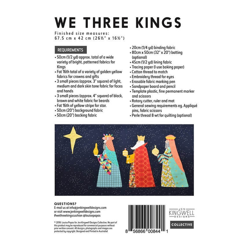 Louise Papas: We Three Kings Cushion Pattern